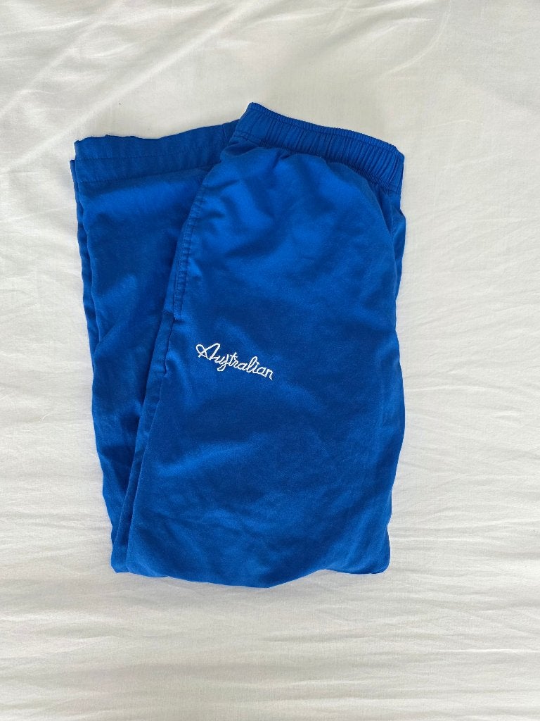 Kindermaat Blauwe Australian Broek maat 10 (134/140), Kleding | Heren, Sportkleding, Blauw, Overige maten, Ophalen of Verzenden