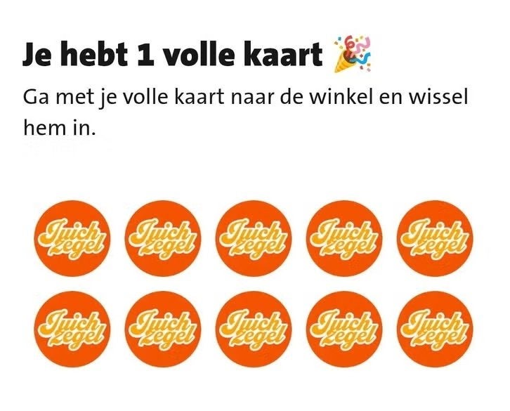 volle kaart Jumbo Juichzegels, Jumbo, Ophalen