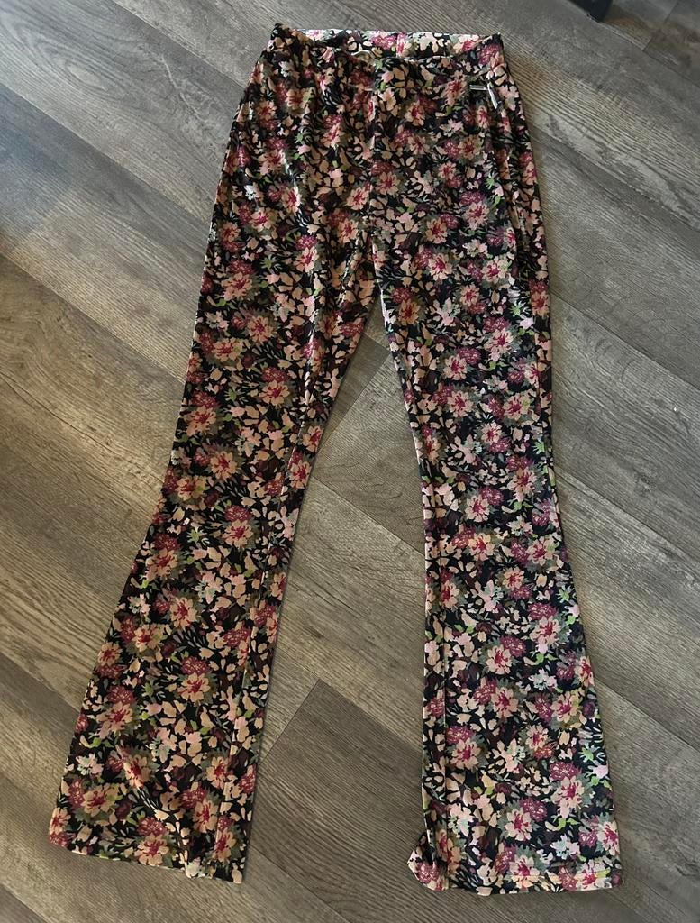 Colourful Rebel flared pants flower velvet, maat L, Ophalen of Verzenden, Nieuw, Maat 42/44 (L), Lang
