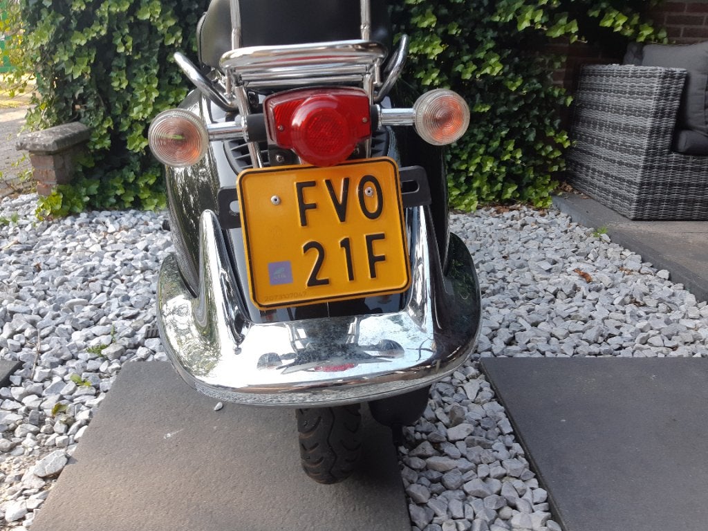 Retro scooter nieuwstaat!!, Ophalen, Maximaal 45 km/u, Zo goed als nieuw, Fosti iva riva btc la souris znen