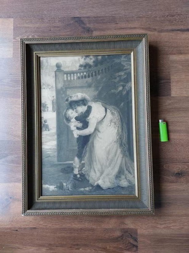 Oude ingelijste prent Fred Mignon, Ophalen