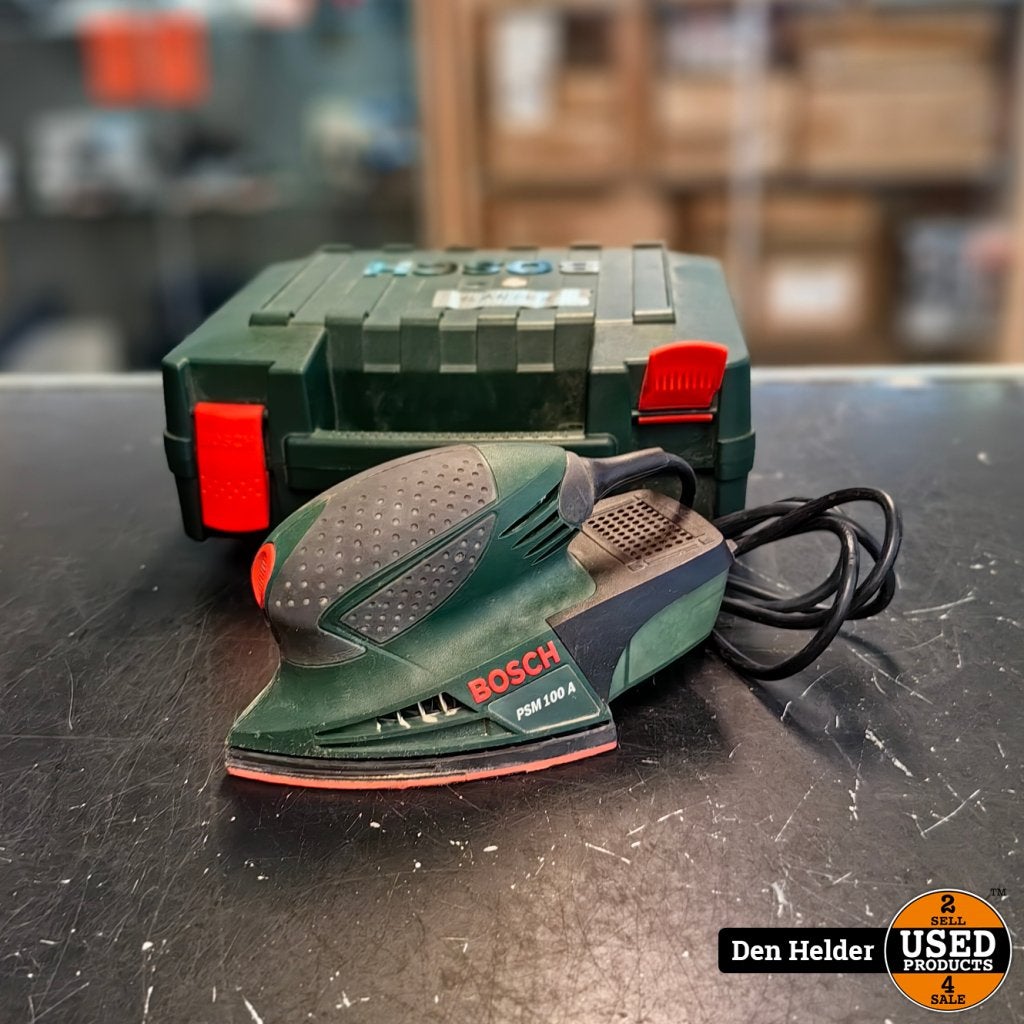 Bosch PSM100A Schuurmachine - In Nette Staat, Bosch, Zo goed als nieuw, Support@bosch.com, Robert Bosch GmbH
Robert-Bosch-Platz 1
70839 Gerlingen-SchillerhÃ¶he
Germany