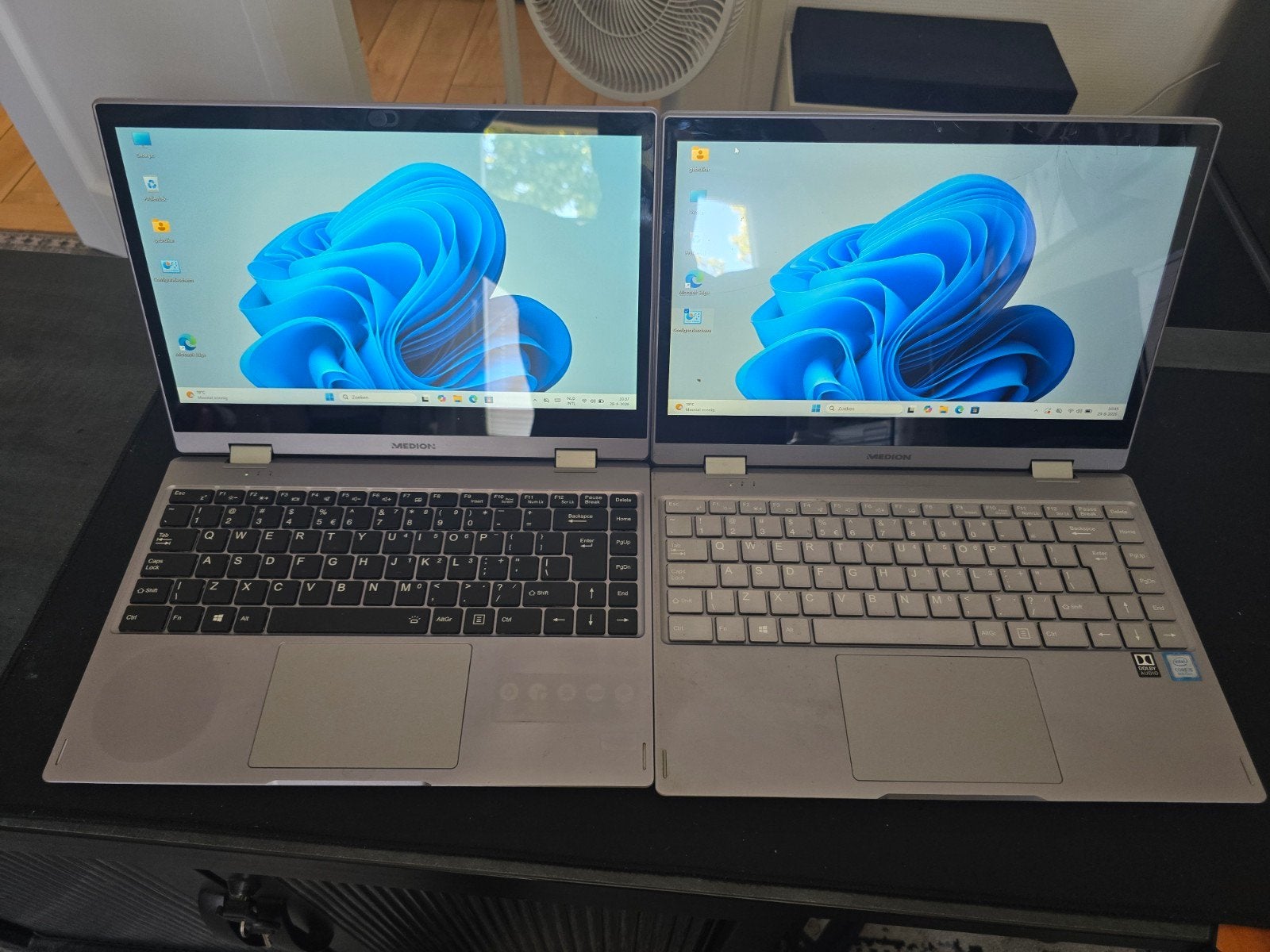 Medion laptop (2 stuks) ( GOED LEZEN ), Gebruikt, 2 tot 3 Ghz, 8 GB, Medion