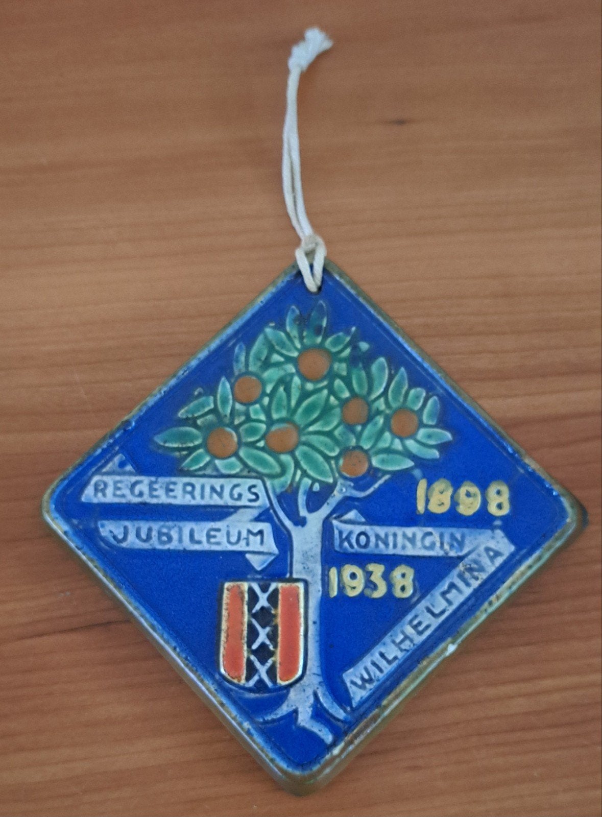 Tegeltje Regeringsjubileum Koningin Wilhelmina 1898-1938, Ophalen
