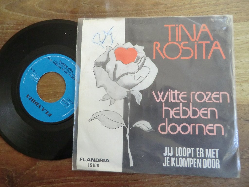 tina rosita  witte rozen hebben doornen/jij loopt er met je, Cd's en Dvd's, Verzenden, Zo goed als nieuw, 7 inch, Levenslied of Smartlap