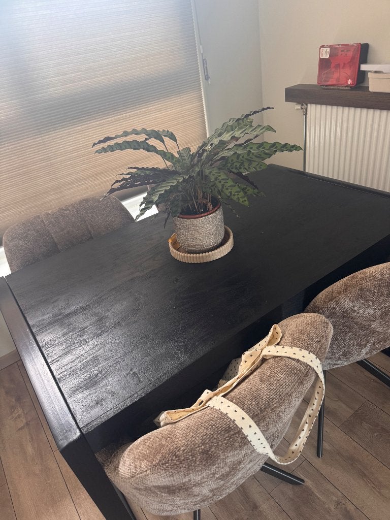 Eettafel newhaven 140 cm, Ophalen, Gebruikt, 50 tot 100 cm, 100 tot 150 cm