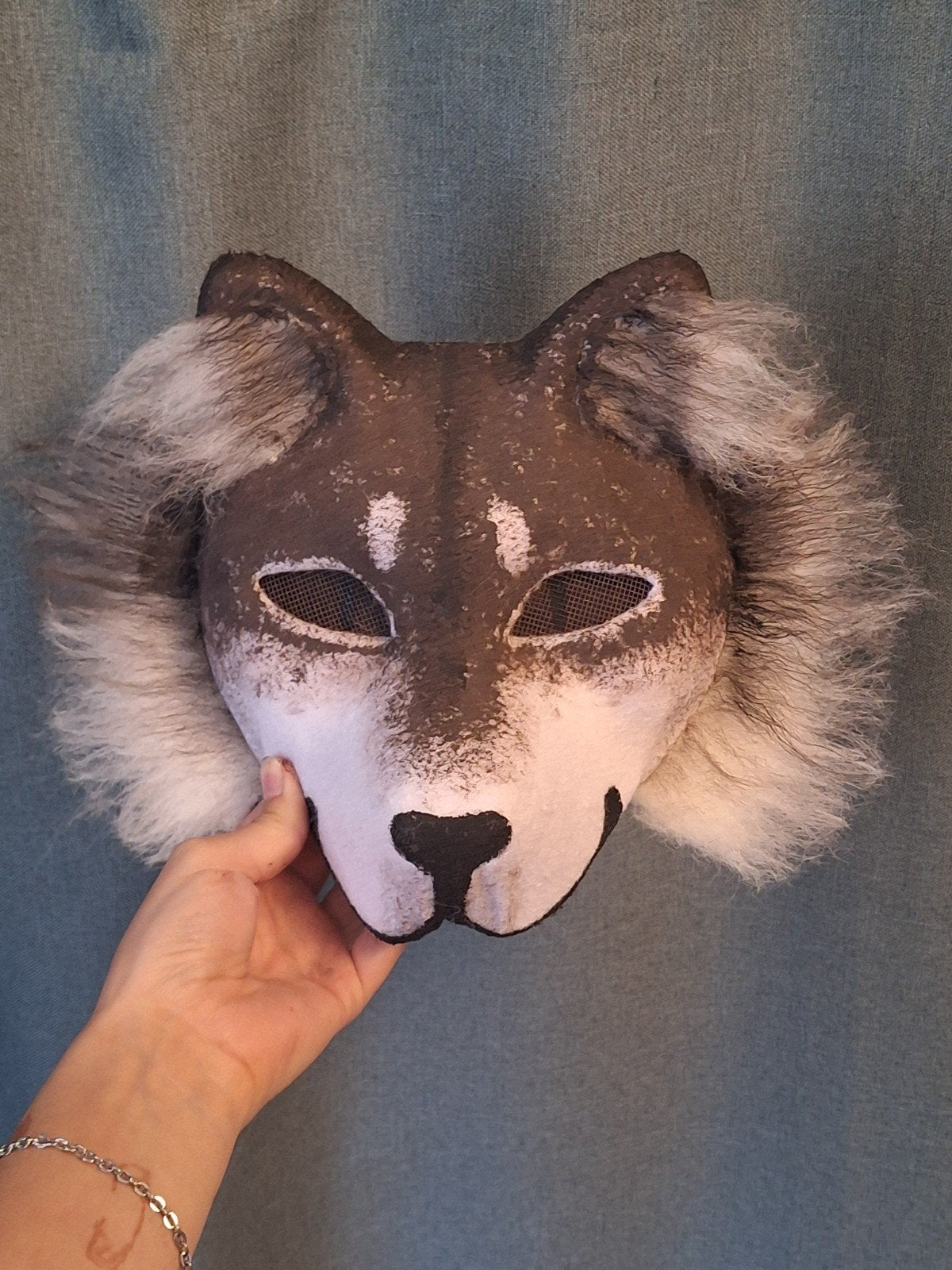 wolf mask therian mask masker, Hobby en Vrije tijd, Ophalen of Verzenden, Nieuw, Overige typen
