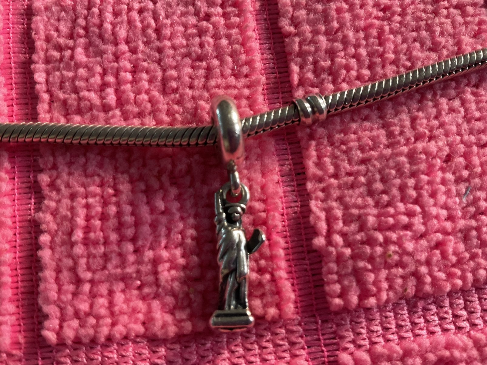 Pandora Bedel Vrijheidsbeeld, Verzenden, Zo goed als nieuw, Zilver, Pandora