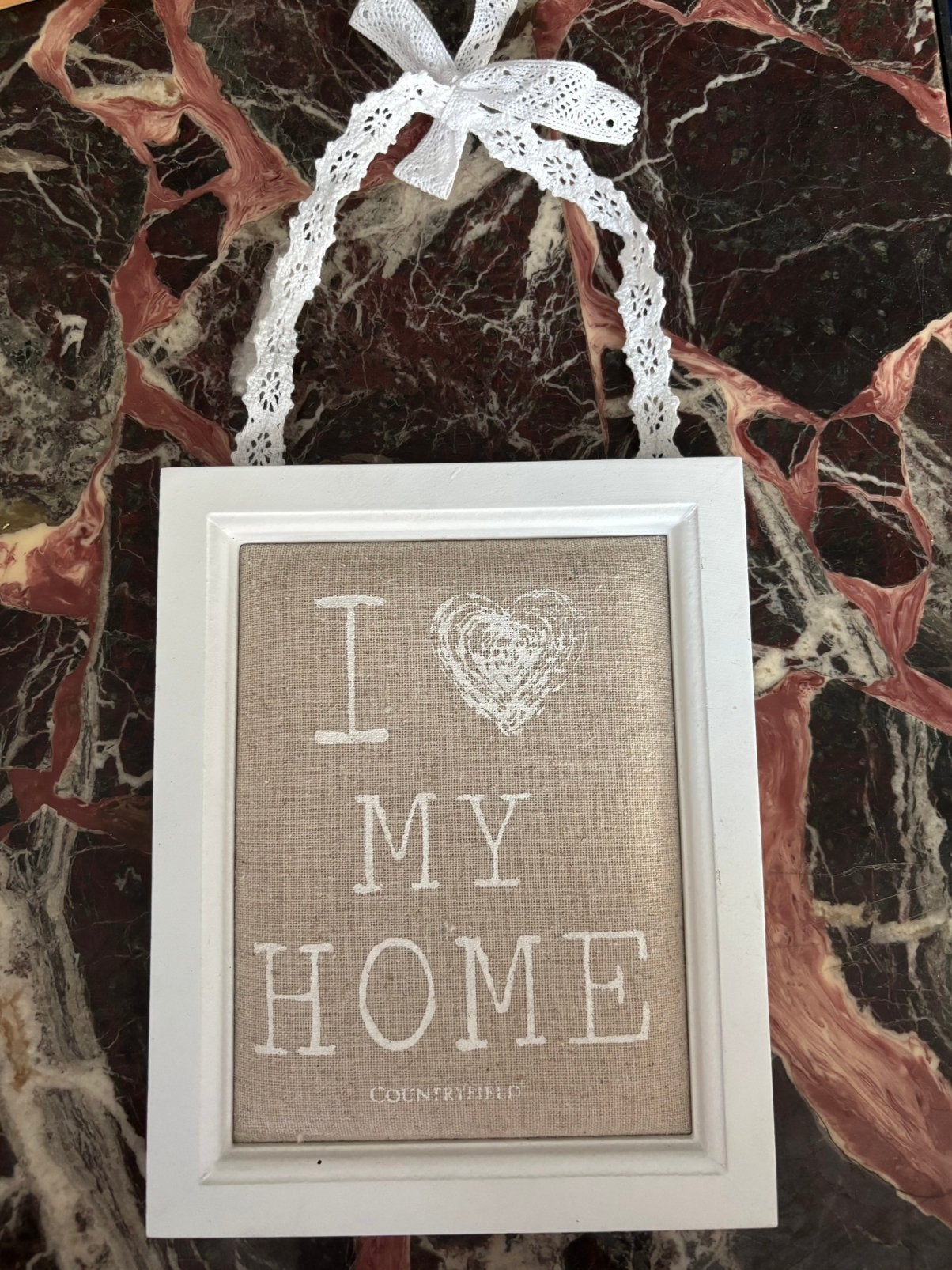 Bord Countryfield I love my home, Ophalen of Verzenden, Zo goed als nieuw, Beige