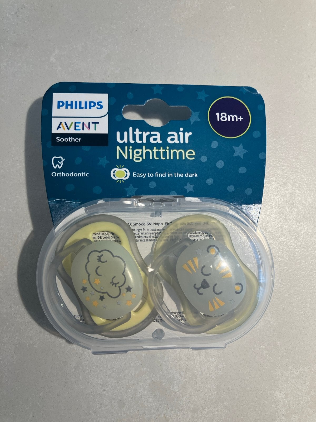 Philips Avent Ultra Air Nighttime Fopspenen 18m+ (2 stuks), Ophalen, Nieuw