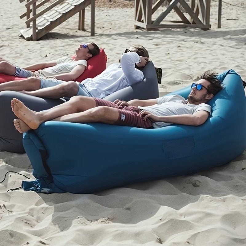 2x nieuwe Air Lounger / opblaasbaar strandbed – wit, Ophalen, Nieuw, 1-persoons