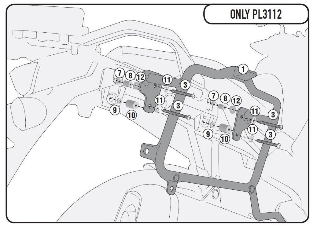 Givi PL3112 zijkoffer dragers V-strom 650 2017- 2024, Ophalen of Verzenden, Zo goed als nieuw