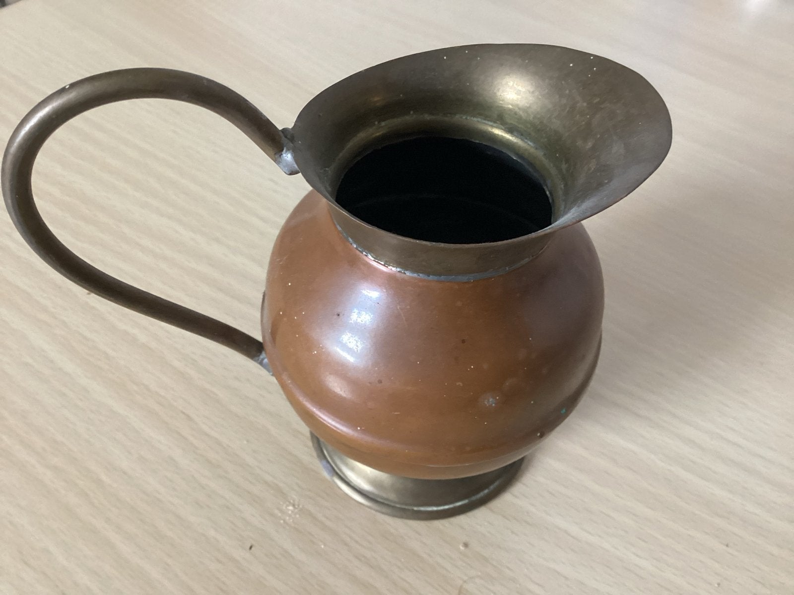 Antieke Koperen en Bronzen Kan - Decoratief, Antiek en Kunst, Ophalen of Verzenden, Koper