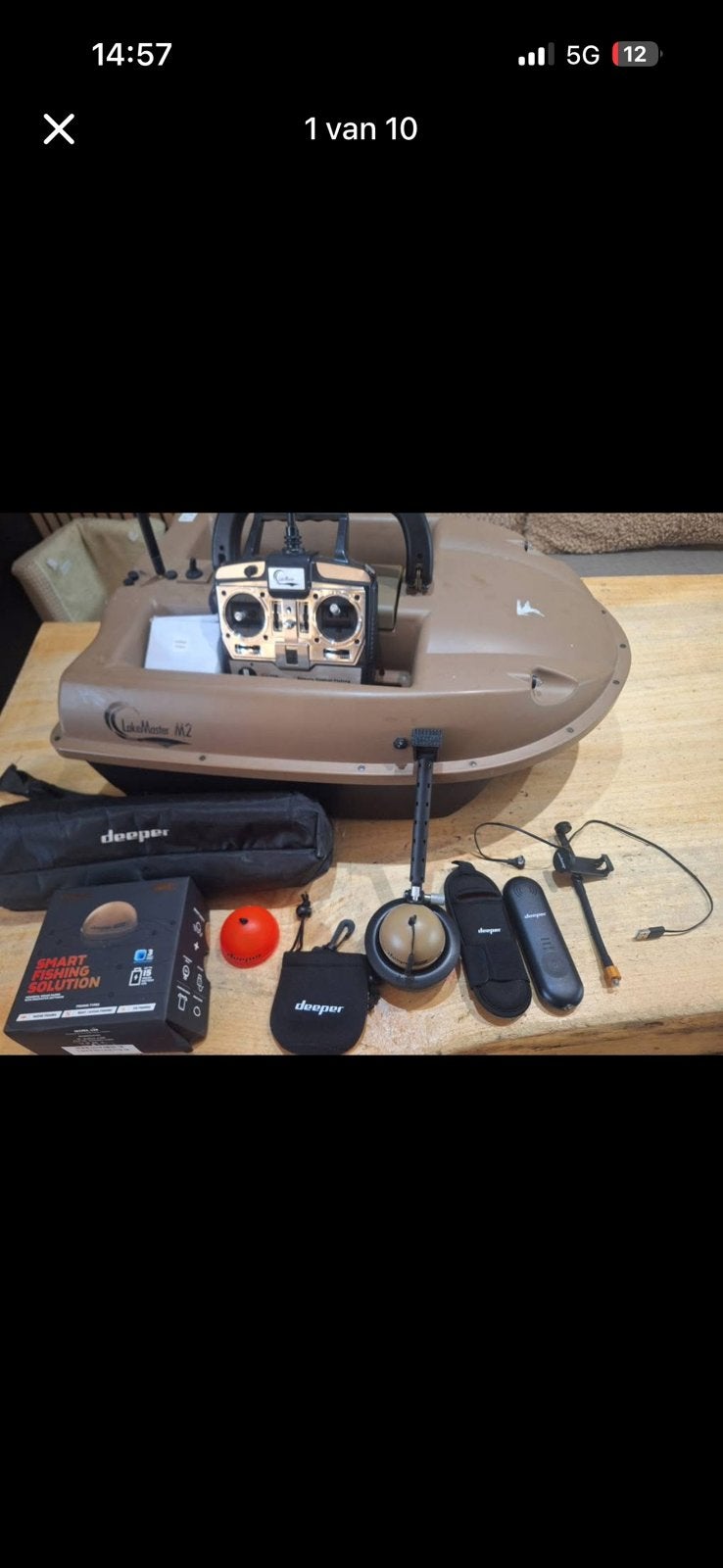 Lakemaster m2 voerboot + deepr en extra, Ophalen, Zo goed als nieuw, Overige typen