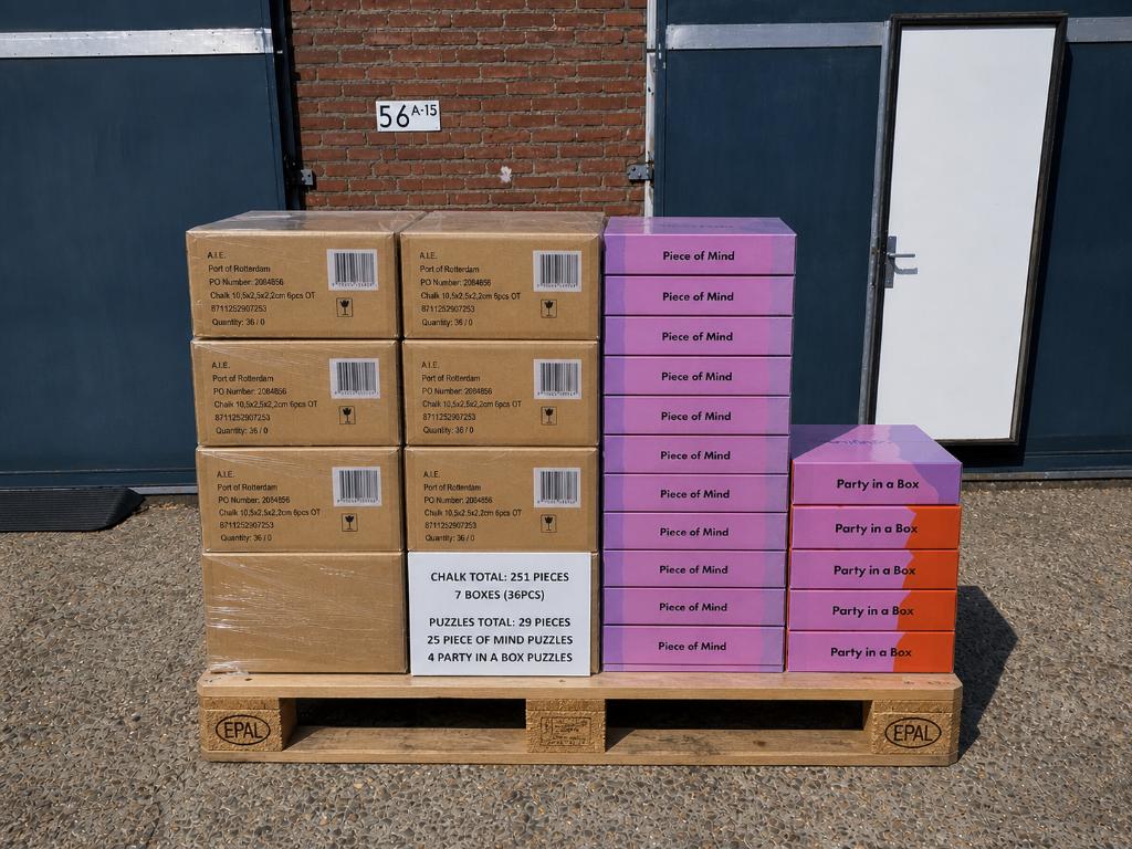 Complete pallet – stoepkrijt + puzzels, Ophalen, Nieuw