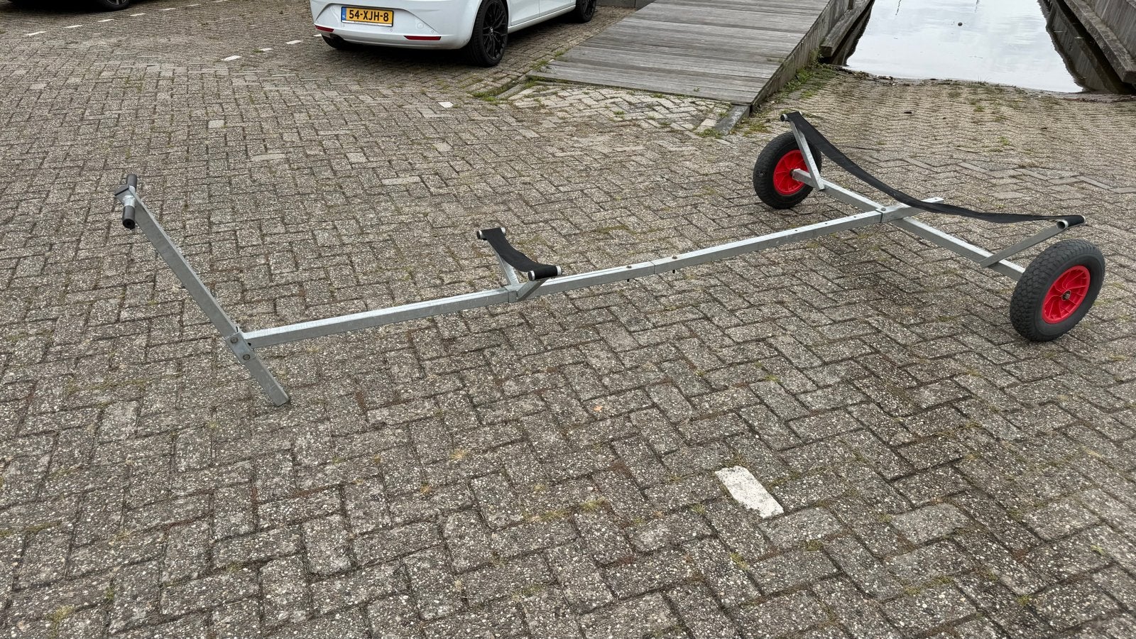 Boottrailer / strandkar voor rubberboot uistekende staat, Ophalen, Gebruikt, Overige typen