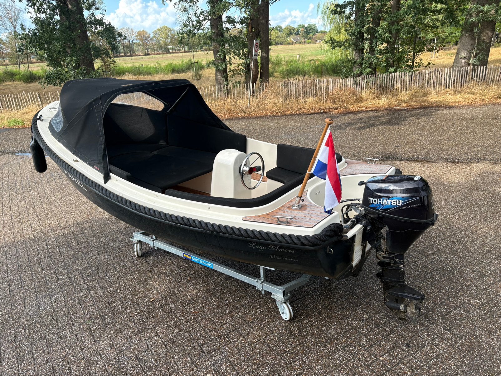 Mooie lago amore 450 sloep incl 9.8 pk vaarklaar!, Watersport en Boten, Tender, Gebruikt, 1.80 meter, Lago Amore