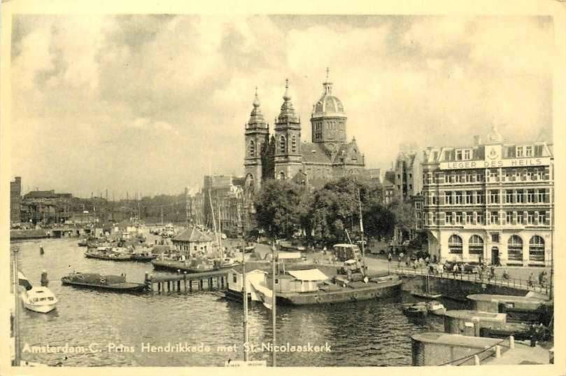 377-035-007 Amsterdam Prins Hendrikkade met Sint Nic, Verzenden, Voor 1920, Noord-Holland