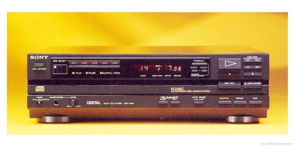 Sony CDP-C5M 5-disc CD-wisselaar (1988), Audio, Tv en Foto, Ophalen of Verzenden, Gebruikt, Sony, Wisselaar