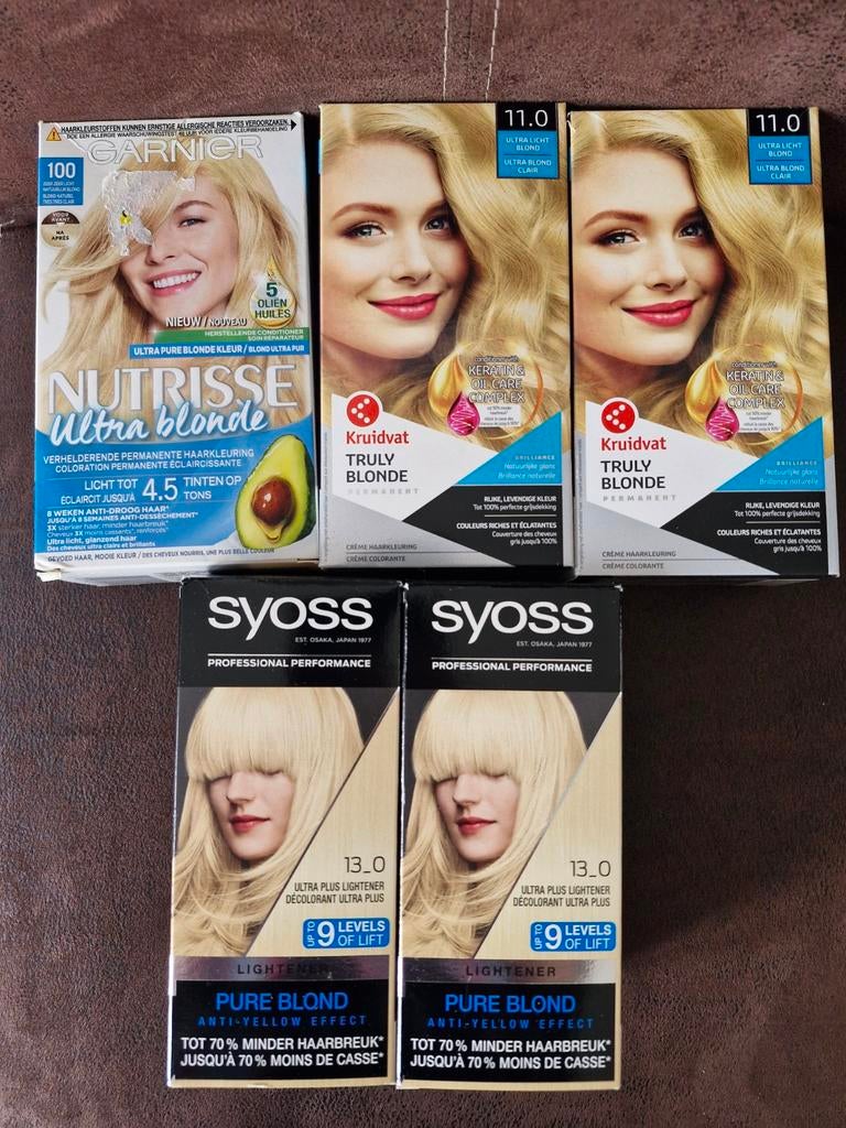 5 x haarverf  voor blond haar. Nieuw, Ophalen of Verzenden, Nieuw, Overige typen