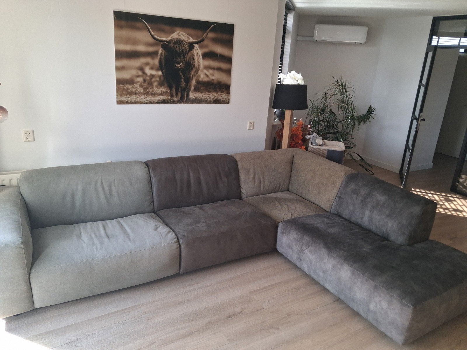 knappe hoekbank, Huis en Inrichting, Ophalen, Gebruikt, Stof
