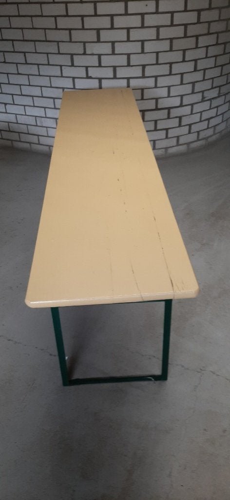 Biertafel 220 cm., Ophalen, Zo goed als nieuw, Rechthoekig, Hout