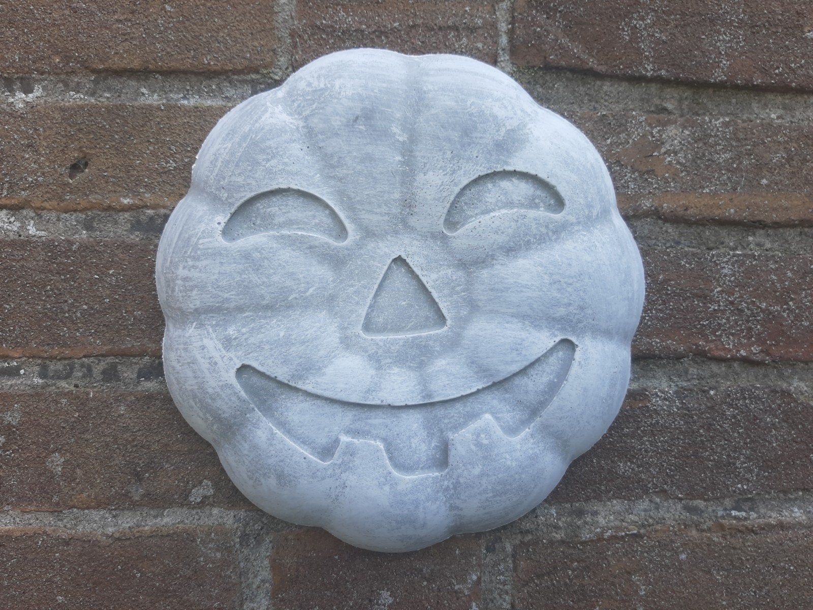 Pompoen Halloween wanddecoratie betonnen beeld tuinbeeld, Ophalen of Verzenden
