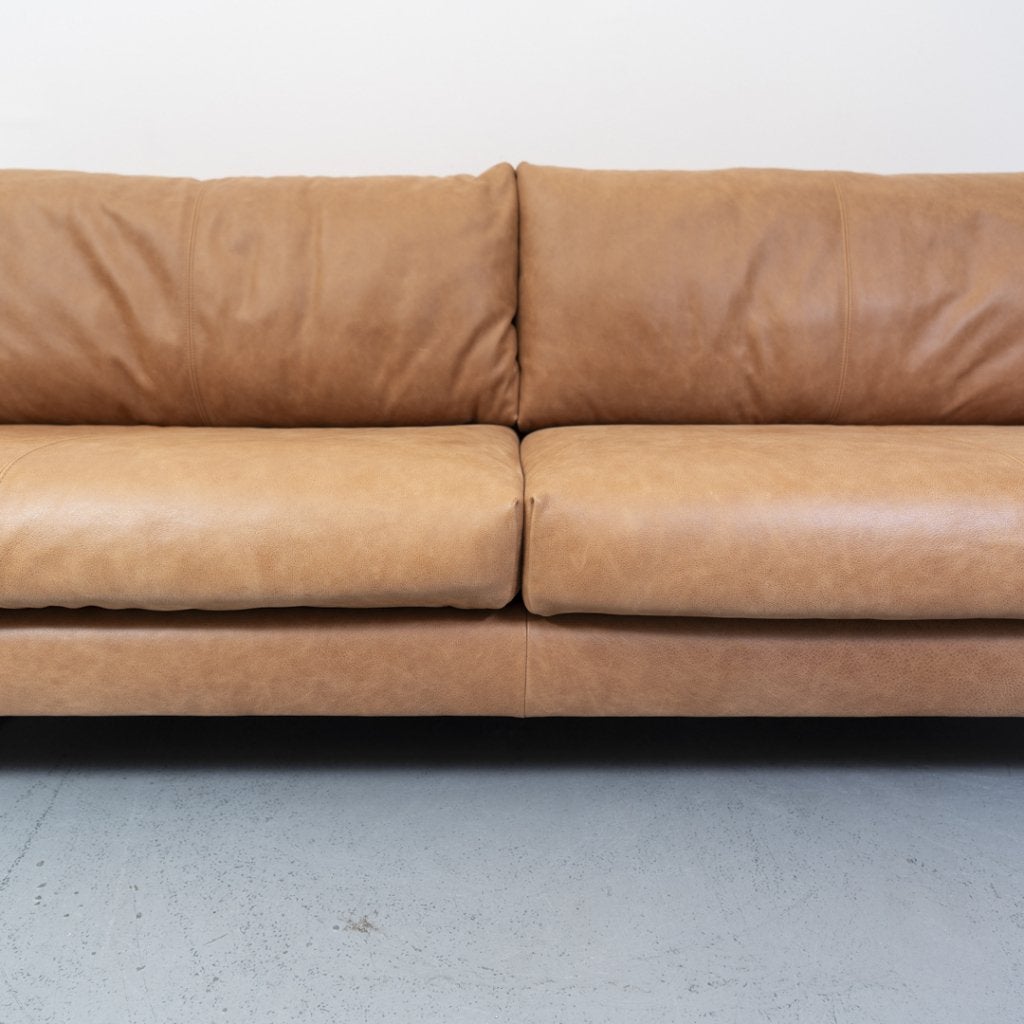 ACTIE! Montis Axel Bank 3,5-zits/218cm Buffaloleder - Cognac, Niet ingevuld, Overige maten, Niet ingevuld, 75 tot 100 cm