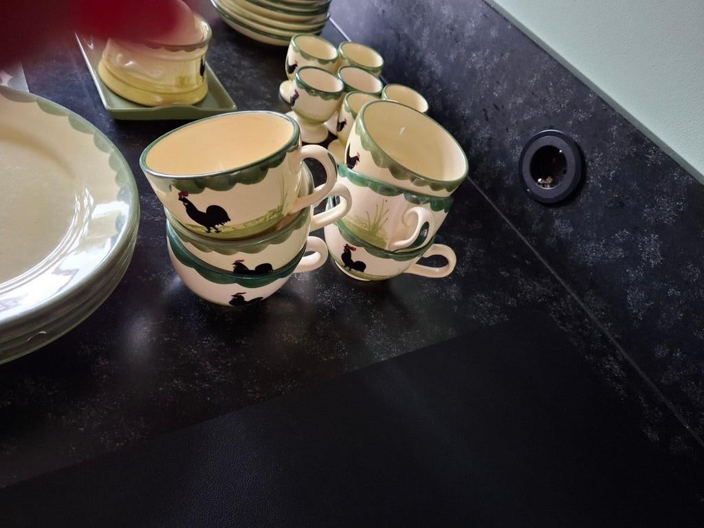 Delen van het Zeller Hahn en Henne servies - Kip en haan, Ophalen of Verzenden, Porselein, Overige stijlen, Overige typen