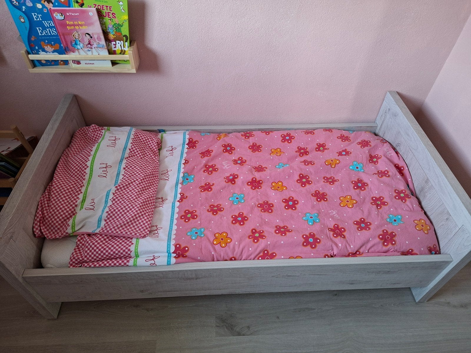 Interbaby babybed met lattenbodem, kledingkast en commode, Ophalen, Gebruikt, 70 tot 85 cm, 140 tot 160 cm