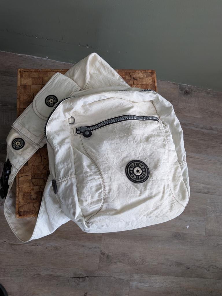 Kipling rugzak crossbody met telefoonhouder, Ophalen of Verzenden, Gebruikt, Wit, Kipling