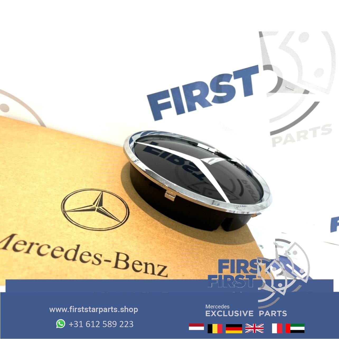 Mercedes AMG STER LOGO GLAS W176 W205 W117 W213 W238 W156  S, Gebruikt, -, Ophalen of Verzenden, -