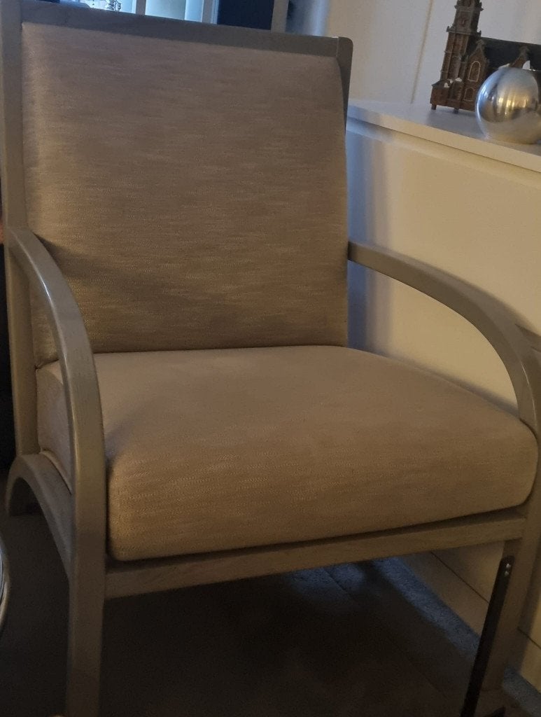 Mooie grijze relax fauteuil, Huis en Inrichting, Fauteuils, Ophalen, Gebruikt, 75 tot 100 cm, Stof