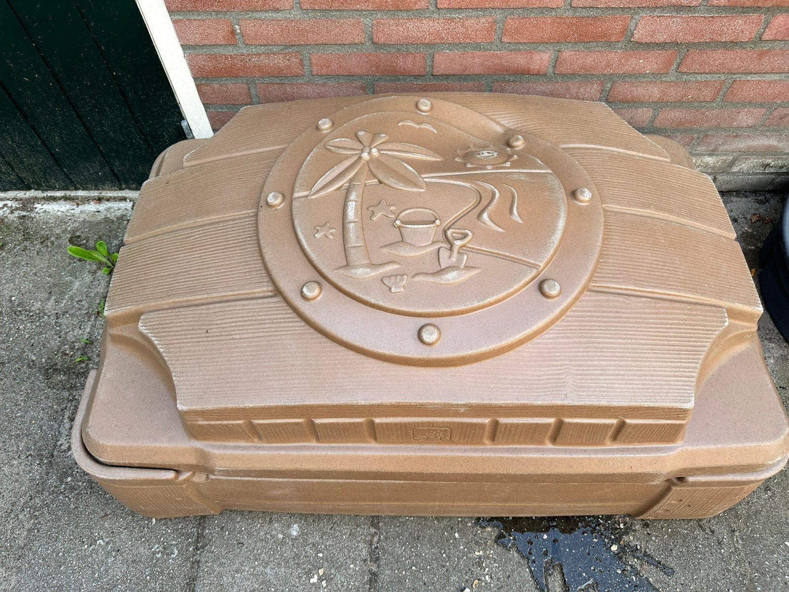 Step2 Play & Store zandbak - met deksel en zitbankjes, Ophalen, Gebruikt