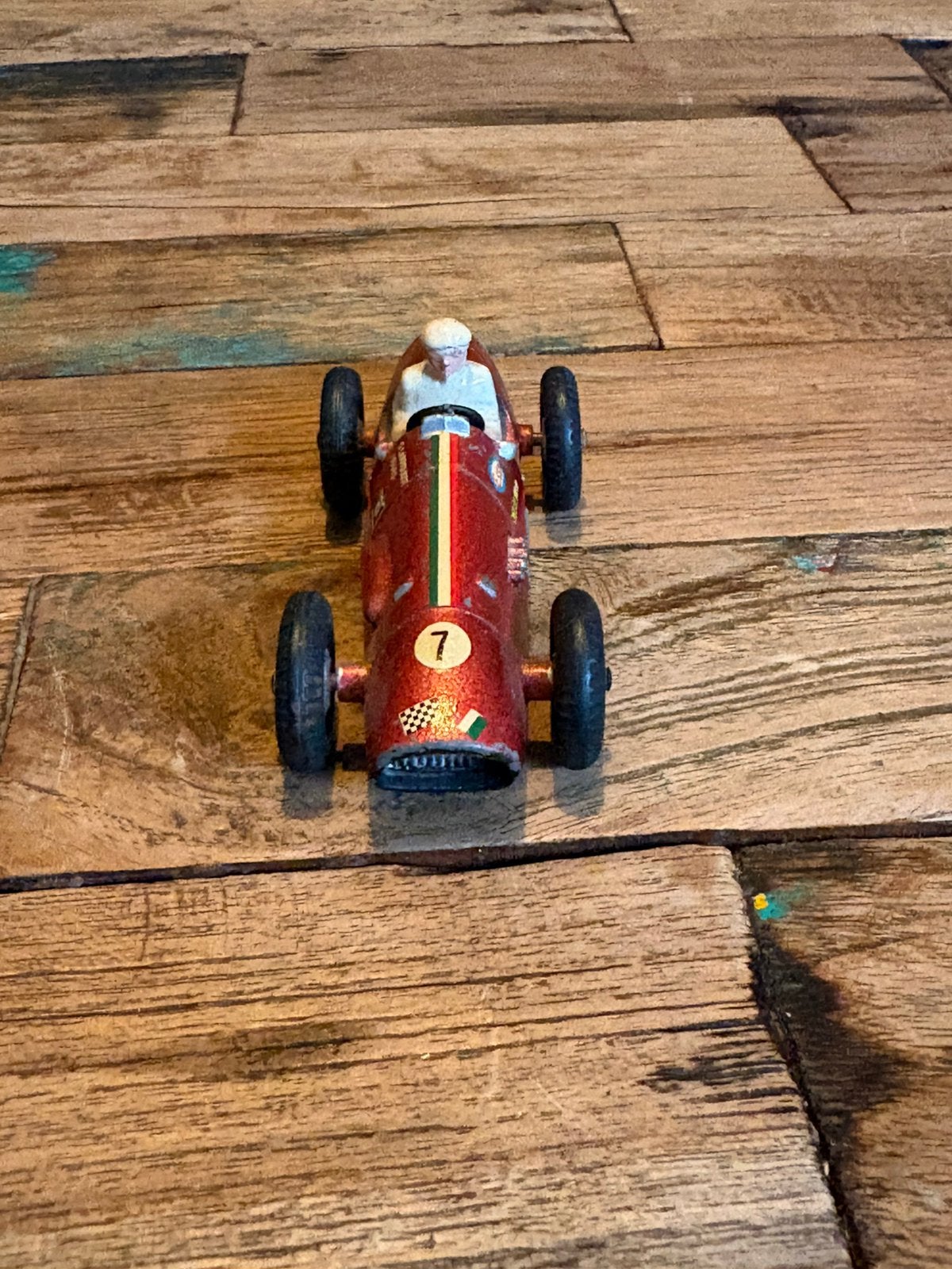 Dinky Toys 23J Ferrari Racing Car – Made in France – repaint, Ophalen of Verzenden, Zo goed als nieuw, Overige merken