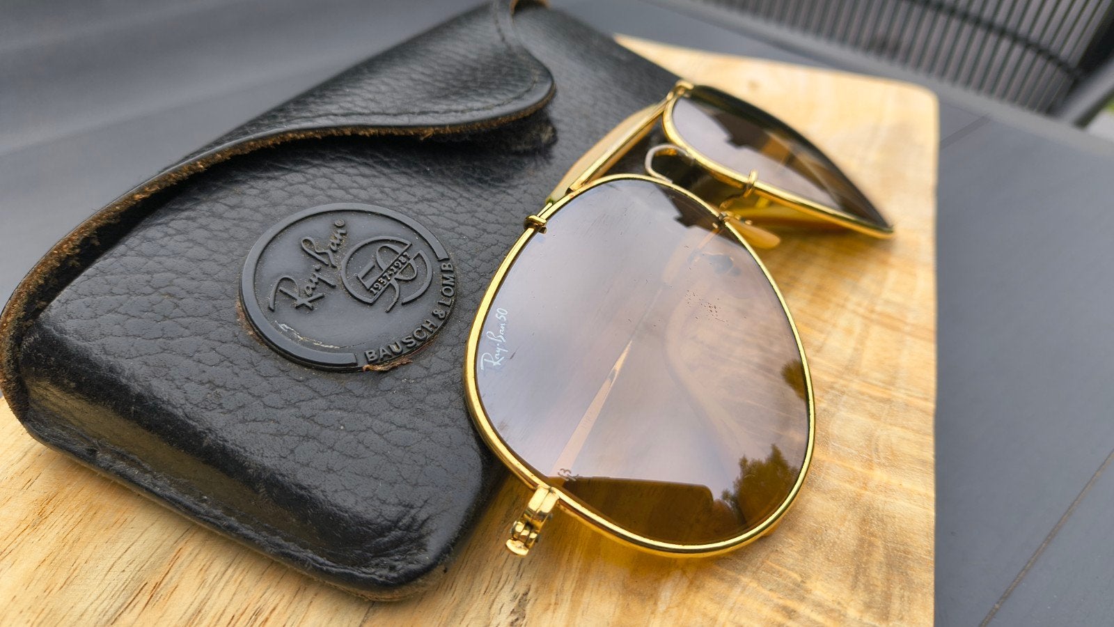 Vintage Ray-Ban B&L USA  'The General' 62-14 gebruikssporen, Gebruikt, Ophalen of Verzenden, Nvt, Nvt