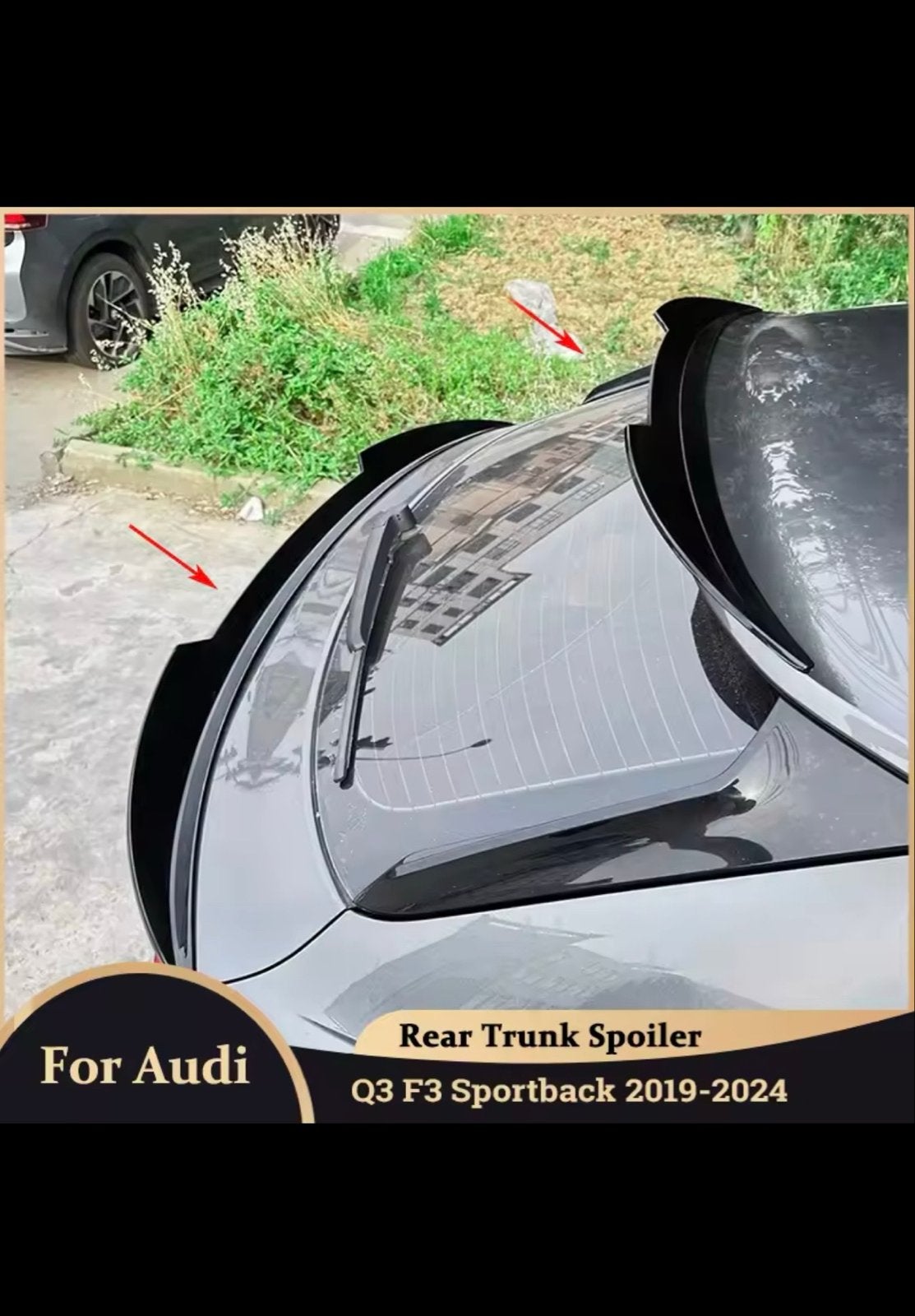 Achterklepspoiler voor Audi Q3 F3 Sportback 2019-2024, Auto diversen, Ophalen of Verzenden