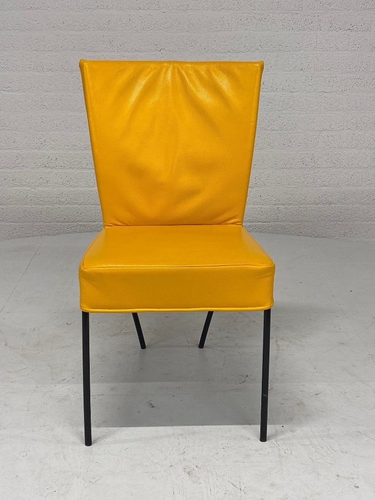 Montis Spica designstoel, geel leer, Ophalen, Gebruikt, Overige kleuren, N.v.t.