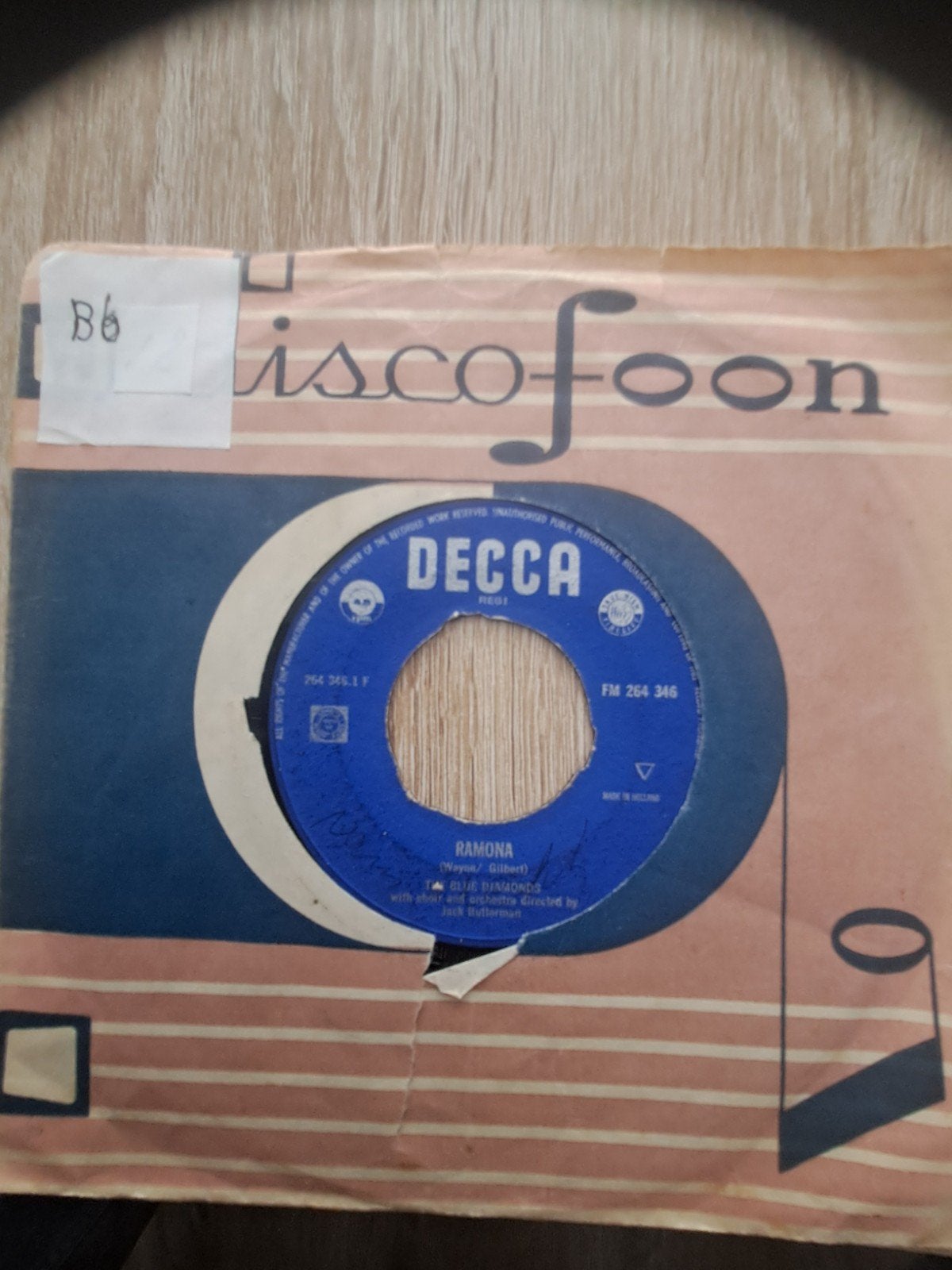 The Blue Diamonds - Ramona 7 inch single (Decca), Ophalen of Verzenden, Gebruikt