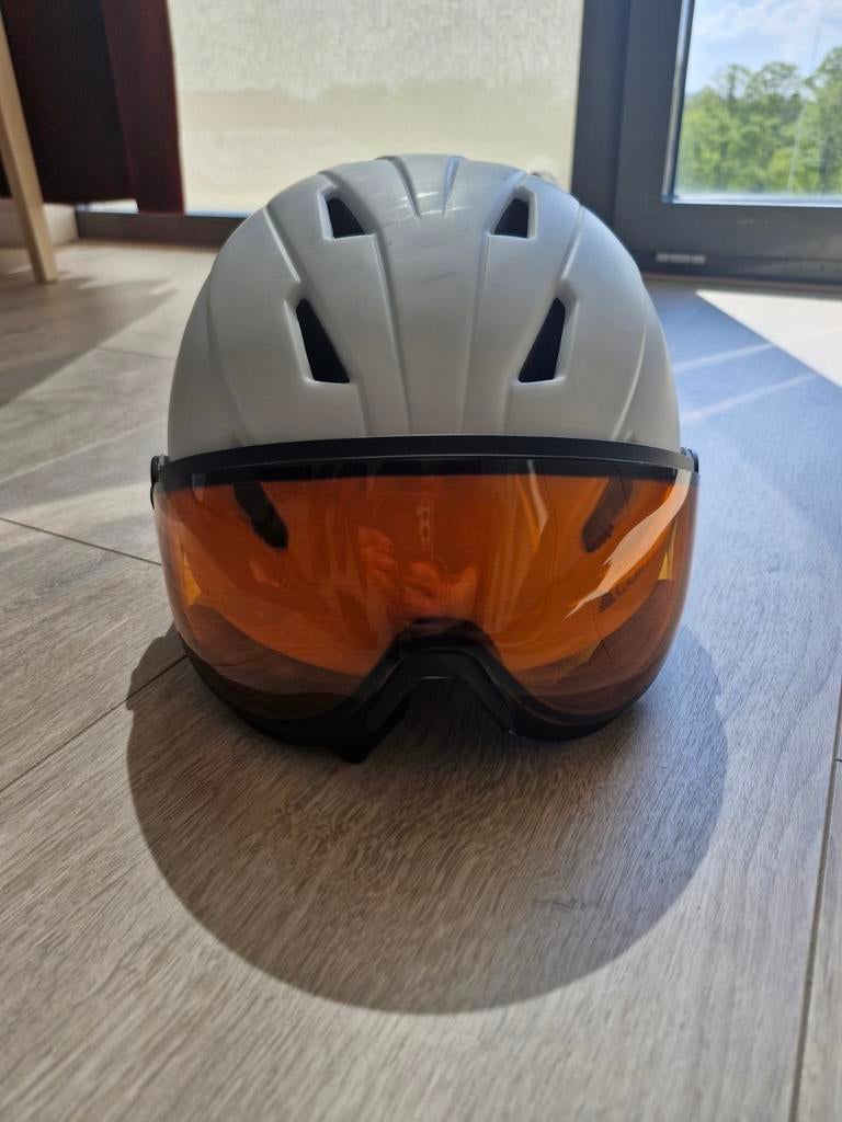 Ski Helm met vizier (59-60cm), Sport en Fitness, Skiën en Langlaufen, Overige typen, Zo goed als nieuw, Minder dan 100 cm, Ophalen