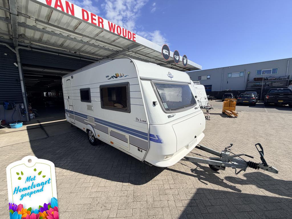 Hobby De Luxe 495 UL Enk bedden mover tent, Caravans en Kamperen, Caravans, Rondzit, Hobby, Bedrijf, 4 tot 5 meter