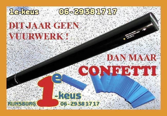 Krachtige Confettishooter 12-20m hoog Enjoy NewYears day, Ophalen, Nieuw, Overige typen, Abraham of Sarah
