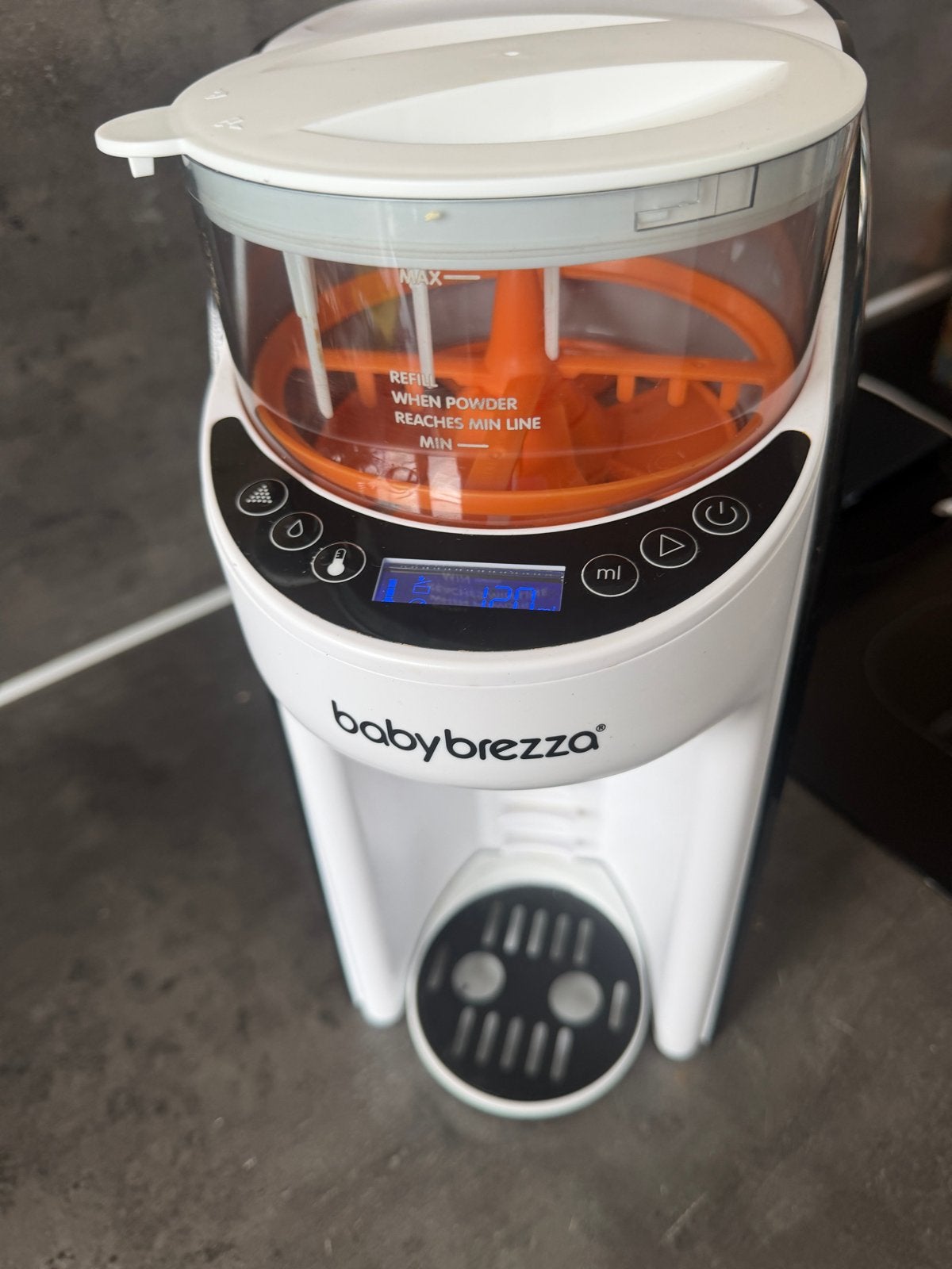 GERESERVEERD Babybrezza automatische melk, Automatisch, Gebruikt, Ophalen of Verzenden, Flessenmaker