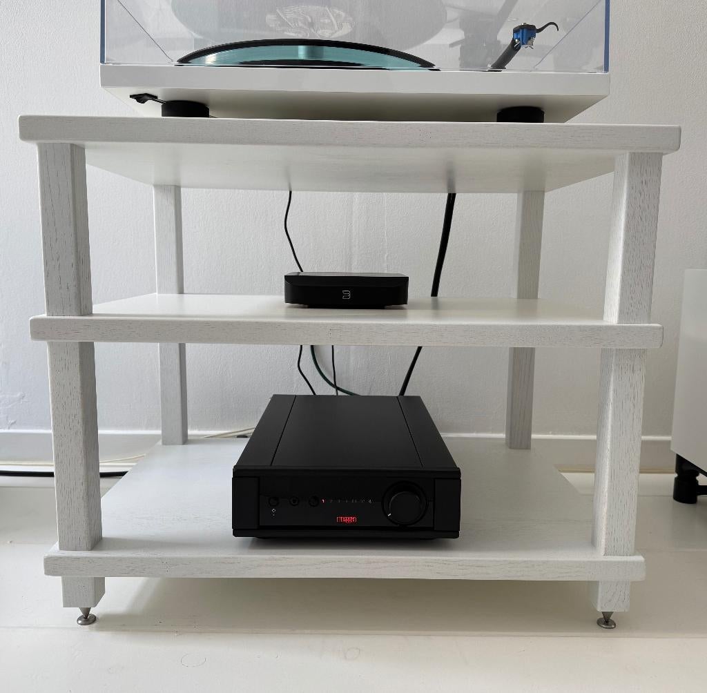 Hi-Fi Racks audio meubel wit, Huis en Inrichting, Kasten | Televisiemeubels, Ophalen, Gebruikt, Eikenhout, 50 tot 100 cm