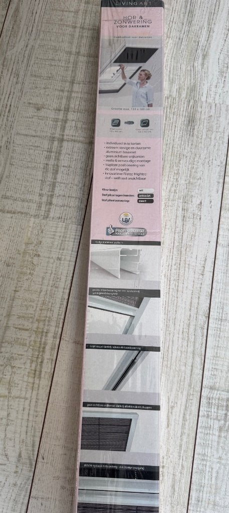 Living Art Combiplissé Hor & Zonwering voor Dakramen, Ophalen, 80 tot 120 cm, Nieuw, 120 tot 160 cm