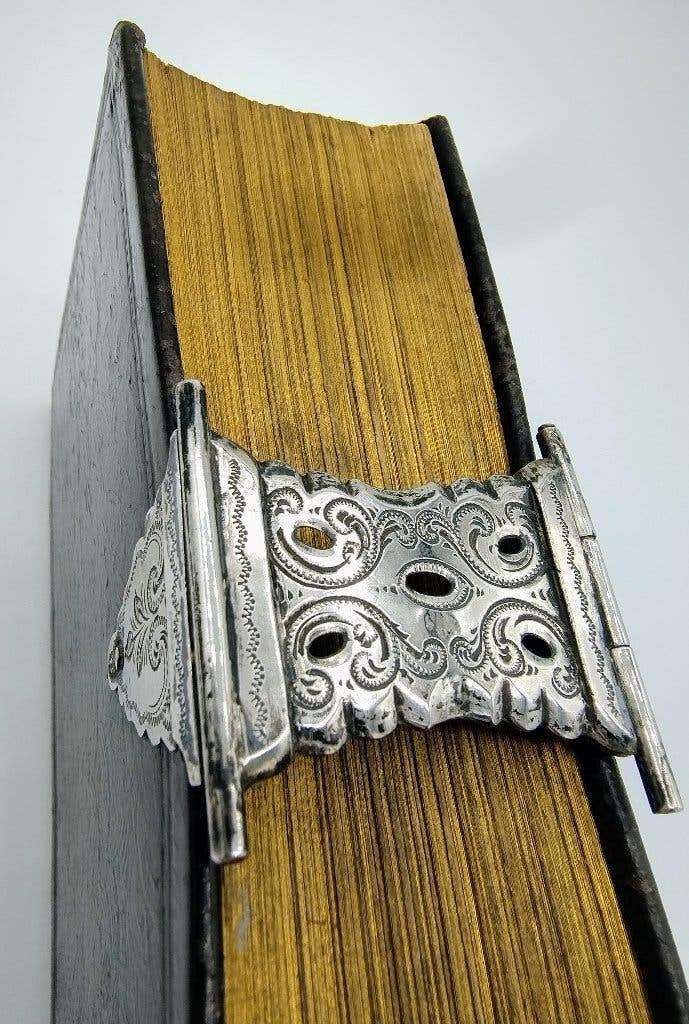 Bijbel met zilveren slot, D. van de Ree, Schoonhoven, 1895, Antiek en Kunst, Verzenden