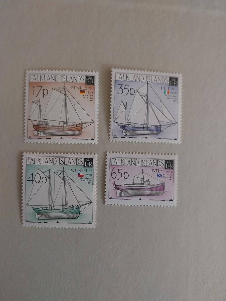 Falkland Islands 728-731 schepen 1998 postfris mi 13 eu, Ophalen of Verzenden, Overige thema's