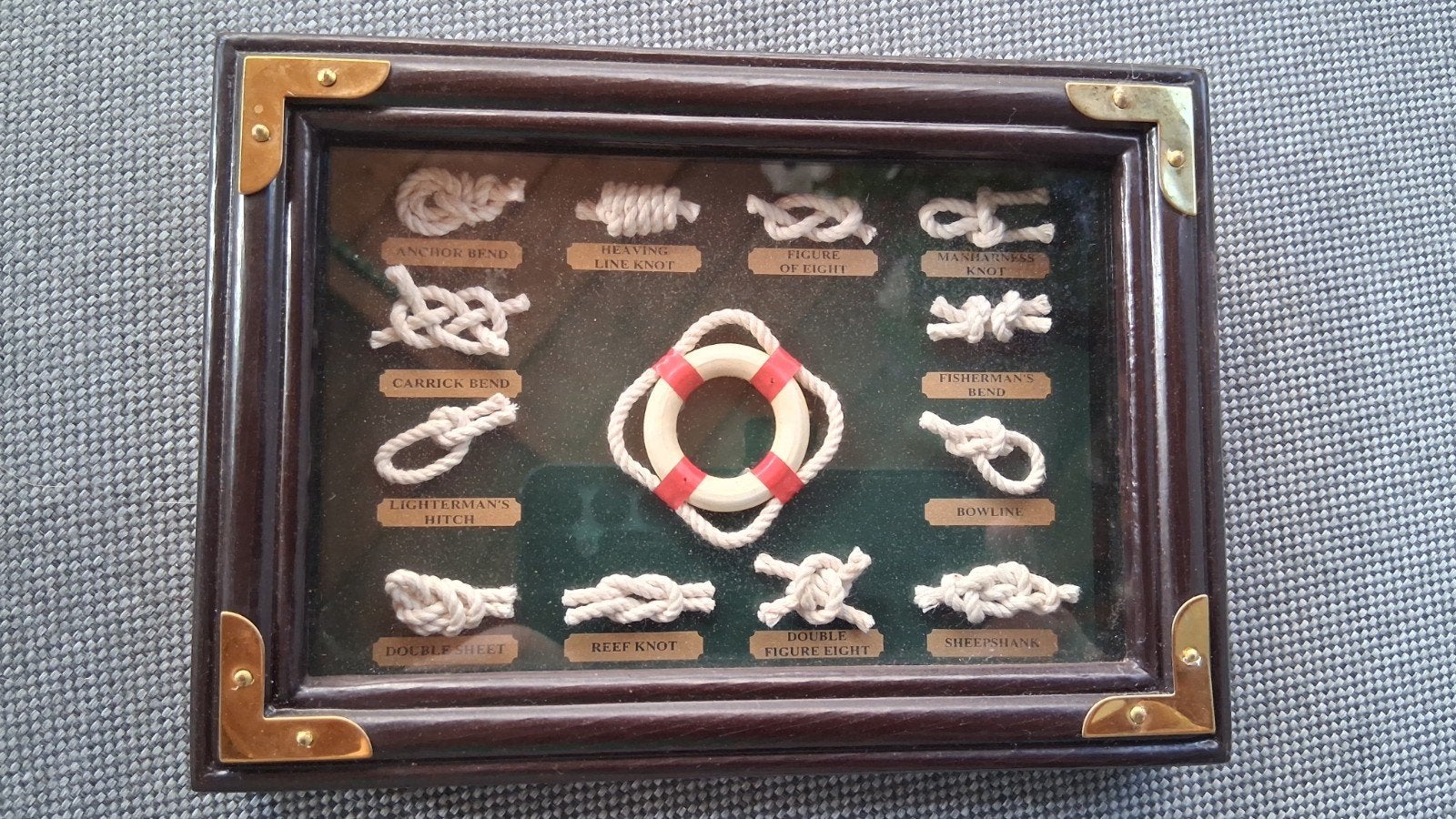 Decoratieve knopentabel met reddingsboei Scheepsknopen, Ophalen of Verzenden, Gebruikt