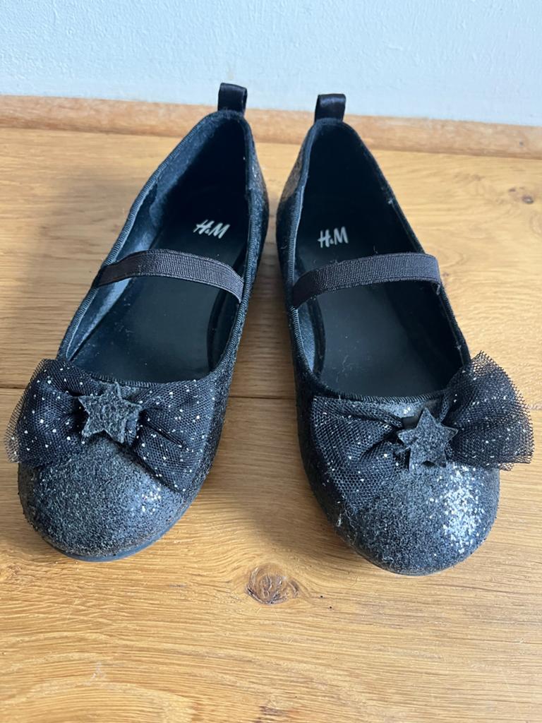 H&M Zwarte Glitter Ballerina's Maat 27, Ophalen of Verzenden, Nieuw, Meisje, Schoenen