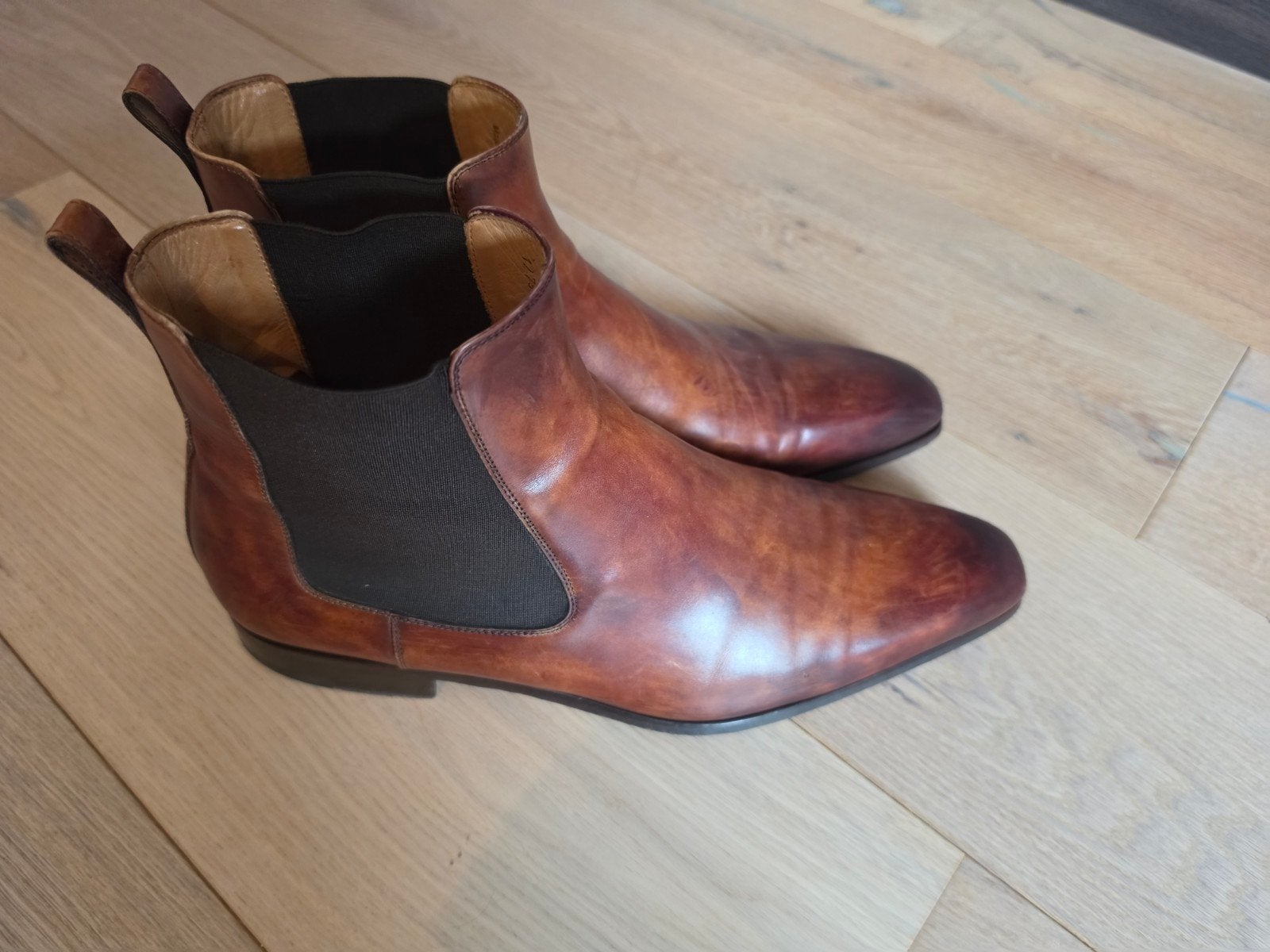Magnanni Chelsea boots - Cognac leer - Maat 43,5, Kleding | Heren, Schoenen, Bruin, Boots, Ophalen of Verzenden, Magnanni